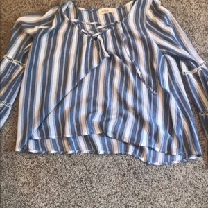 White and blue shirt